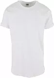 Urban Classics Herren T-Shirt Long Shaped Turnup Tee, lässiges T-Shirt für Männer, in langem Schnitt, erhältlich in vielen Farben, White, XL