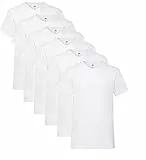 Fruit of the Loom Herren- V-Neck T-Shirt M L XL XXL 3XL 4XL 5XL Farbsets, Weiss(6 Pack) + 1 HL Kauf Notizblock, XXL (6er Pack)