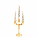 Kandelaber-Kerzenhalter Aus Metall Kerzenständer Set Für Taper Kerzen, Elfenbein Antik Kerzenleuchter Für Hochzeitsessen