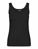 VERO MODA Damen Vmlulu Uu Tank Top JRS Ga Noos, Black, M