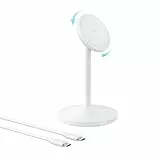 Anker MagGo kabellose Ladestation, 15W Qi2 für MagSafe, Ständer mit USB-C Kabel, Magnetisches Ladegerät für iPhone 16/15/14, AirPods (ohne Netzteil)