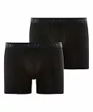 FALKE Herren Boxershorts Daily Comfort Multipack M Bx Baumwolle atmungsaktiv 2 Stück, Schwarz Black 3000, L