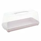 keeeper Kuchenbehälter für Marmorkuchen und Kastenkuchen, Mit Tragegriff, 36 x 15 x 15 cm, Alessio, Pink (Nordic Pink)