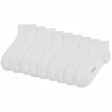 Camano 9 Paar Quarter Socken Unisex 3023 Ca-Soft ohne Gummidruck Damen und Herren Sneaker Strümpfe, Farbe Weiß, Größe 39-42