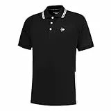 DUNLOP Herren Sport Tennis Polo – Club Line, Schwarz