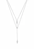 Elli Halskette Damen Y-Kette Geo Layer mit Kristallen in 925 Sterling Silber
