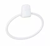 WENKO Handtuchring Pure - Handtuchhalter, Handtuchstange, Kunststoff (ABS), 27.5 x 22 x 2.5 cm, Weiß