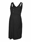 MAMALICIOUS Damen Mlevi Lia S/L JRS Abk Dress 2f A.noos Kleid, Schwarz, M EU