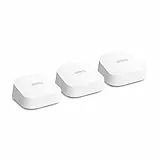Wir stellen vor: Der Dualband-Mesh-Wi-Fi-7-Router Amazon eero 7 (neueste Version) | Unterstützt Internet-Geschwindigkeiten von bis zu 2,5 Gbit/s | WLAN-Abdeckung bis zu 560 m² | 3er-Pack