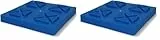 cartrend Caravan stapelbare Basisplatten, Unterlegplatten, Stützplatten, für Camping Stützböcke und Kurbelstütze, 4 Stück (Packung mit 2)
