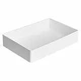 Amazon Basics Rechteckig, Kunststoff-Organizer, Zubehörablage, 24 x 17 x 5 cm, Weiß