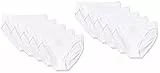 Amazon Essentials Damen Slip Aus Baumwolle Mit Hohem Beinausschnitt (In Übergröße Erhältlich), Atmungsaktiv, 10er-Pack, Weiß, 42
