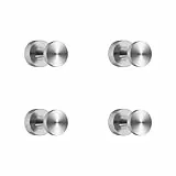 Fugoviin 4 Pack Klebehaken Silber Extra Stark, Haken Selbstklebend, Klebehaken Badezimmer, Wandhaken für Küche, Badezimmer, Büro und Schlafzimmer usw.…