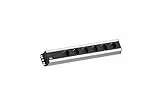 BACHMANN Steckdosenleiste HANDWERKERLEISTE 6-Fach 2m Kabel Mehrfachsteckdose für Handwerk und Serverschrank Rack Grau 300.000 (extra Robustes Design)