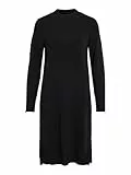 Vila Damen Viril Crew Neck L/S Midi Dress - Noos Kleid, Schwarz, L EU