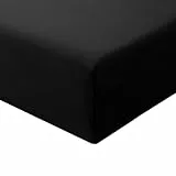 RUIKASI Spannbettlaken 160x200cm Schwarz Bettlaken - Oeko Tex Spannbetttuch 160x200 Bettbezug, Mikrofaser Betttuch Bett Laken Bezug 160 x 200 30 cm Tiefe Tasche, Bed Fitted Sheet Bedsheet