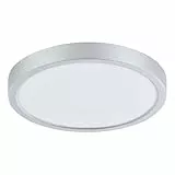 EGLO LED Deckenleuchte Molay, 1 flammige Aufbauleuchte aus Stahl und Kunststoff, Deckenlampe in Silber, Weiß, LED Aufbaulampe warmweiß, Ø 28,5 cm