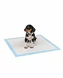 lionto Welpenunterlagen, 6-lagige Trainingspads für Hunde mit Klebestreifen, 100 Stück 60x60 cm, auslaufsicher und strapazierfähig dank hoher Saugfähigkeit für kranke und inkontinente Tiere, blau/weiß