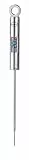 RÖSLE Gourmet-Thermometer, Kochthermometer mit digitaler, beleuchteter Temperaturanzeige in °C und °F, -40 °C bis +200 °C, Edelstahl 18/10, Länge 21,5 cm, Silberfarben