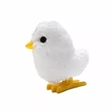 KiBcsLic Küken Spielzeug mit Aufziehmechanismus, Hüpfspielzeug für Kinder, Niedliche Neuheit mit Uhrwerk, Ideal Als Mitgebsel, Geschenktüte Oder Geschenk, Weiß 31 g