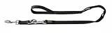 HUNTER Verstellbare Hundeführleine EXTRA LONG, Farbe: schwarz, 4-fach verstellbar, extra lang, robustes Nylon, pflegeleicht, Größe: 25/300