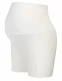 Maacie Umstands-Shorts, Yoga-Shorts, Überbauch, Workout, Laufen, Active Athletic Shorts, Mc65# (ausgehöhlte Tasche) – Elfenbeinfarben, Groß