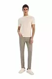DeFacto Herren Chino Hose - Stilvolle und Bequeme Herrenhose - Klassische Chino-Hosen für einen modischen Look und höchsten Khaki 33-30