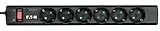 Eaton PS6D Protection Strip 6 DIN - Steckdosenleiste mit Überspannungsschutz (6-fach Schuko Buchse, schaltbar) - schwarz NEU, 4
