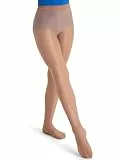 Capezio Ultra Shimmery Footed Tight, Suntan, Small