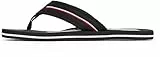 Tommy Hilfiger Herren Flip Flops Corporate Beach Sandal Zehentrenner, Schwarz (Black), 40