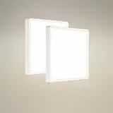 Ouyulong Deckenlampe, 18W 4000K LED Deckenleuchte, 23cm IP44 1620lm weiß rund für Schlafzimmer, Badezimmer, Wohnzimmer, Küche, Büro, Balkon (2 Stücke)