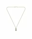 BOSS Jewelry Gliederhalskette für Herren Kollektion KASSY EMBLEM aus Gelbgold mit einem Anhänger aus schwarzem Email - 1580678
