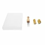 NOLITOY Sticknadeln 8 Stück mit Holzgriff Leichtes Selbstgemacht Filznadel Werkzeug für Nadelfilzprojekte Inklusive Fester Schwammmatte und Ölung Filzstoff Zubehör für Zufällige Farbe