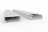 Kabelkanal Pro mit Bodenlochung, Kabelschacht 10m 100x40mm - 5x2m, White - Weiß