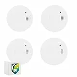 Smartwares 4er-Set Rauchmelder – 5 Jahre austauschbare Batterien – Schnelle und zuverlässige Erkennung – 85 dB – FSM-11754