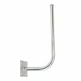 PremiumX 30cm Wandhalter 70cm Mast Stahl verzinkt Ø 38mm große Platte Wetterstation Wand-Halterung extra lang