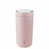 Stelton to-Go Click - Thermobecher, doppelwandige Isolierflasche - Rostfreier, auslaufsicherer Kaffeebecher/Teebecher mit Smart-Click-Deckel - Heiße & kalte Getränke - 0,4 Liter, Soft Rose
