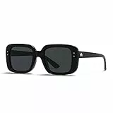 Hanukeii Unisex Bali Sonnenbrille, Schwarz, One Size