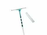 Leifheit Set Window Slider XL mit Mikrofaserbezug und Teleskopstiel 415 cm, ausziehbare Teleskopstange von 160 bis 415 cm, Stiel für hohe Räume, ideal für schwer erreichbare Stellen, mit Click-System