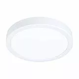 EGLO LED Deckenleuchte Fueva 5, Ø 21 cm, 1 flammige Aufbauleuchte aus Stahl und einer Kunststoff Leuchtfläche, Deckenlampe in Weiß, LED Aufbaulampe neutralweiß