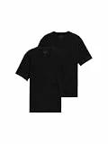 TOM TAILOR Herren 1037741 Doppelpack T-Shirt mit Rundhals-Ausschnitt aus Baumwolle, 29999-Black, XL (2er Pack)