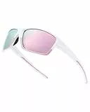 Myiaur Sport Sonnenbrille Damen polarisiert umschließend UV400-Schutz zum Laufen Radfahren Angeln und Autofahren