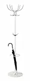 HAKU Möbel Garderobenständer chrom, weiß, Marmor, Metall - Maße: H 176 cm x Ø 38 cm, Style: Modern