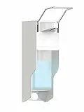 OVAS HOO Eurospender 500 Ml Desinfektionsspender Wand Aluminium Seifenspender Wandbefestigung Mit Ellbogendruck Für Desinfektionsmittel Und Handseifen, Weißer Seifenspender