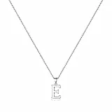 TINGN Kette Silber 925 Damen, Silberkette Frauen Silber Kette mit Buchstaben E Anhänger Namenskette Halskette Damen Schmuck für Mädchen Geburtstagsgeschenke für Teenager Mädchen Frauen Freundin Mama