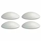 Bumms Türstopper für Boden und Wand Weiß selbstklebend ohne bohren [4 Stück] - Ø 60 mm - Wandpuffer für Wandschutz aus Gummi - Türpuffer für Türanschlag, Türgriffschutz bei Wänden