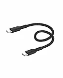 Belkin BoostCharge (15 cm) geflochtenes USB-C auf USB-C Kabel für iPhone 17, Air, Pro,16,15, Galaxy S24, S23, Note10, Note9, Pixel 8/7, iPad Pro – Schwarz