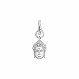Amor Charm 925 Sterling Silber Damen Charms, 1,9 cm, Weiß, Buddha, Kommt in Schmuck Geschenk Box, 2038502