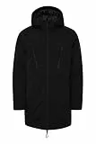 11 Project Pine Herren Winterparka Parka Winterjacke mit hochabschließendem Kragen, Größe:L, Farbe:Black (194007)