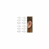 Kakonia 12 Paar 20G Edelstahl CZ Ohrstecker für Damen Herren Knorpel Helix Ohrstecker Set Runde Zirkonia Schraube Flat Back Ohrstecker Piercing